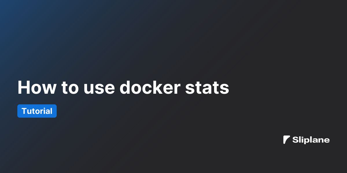 How to use docker stats