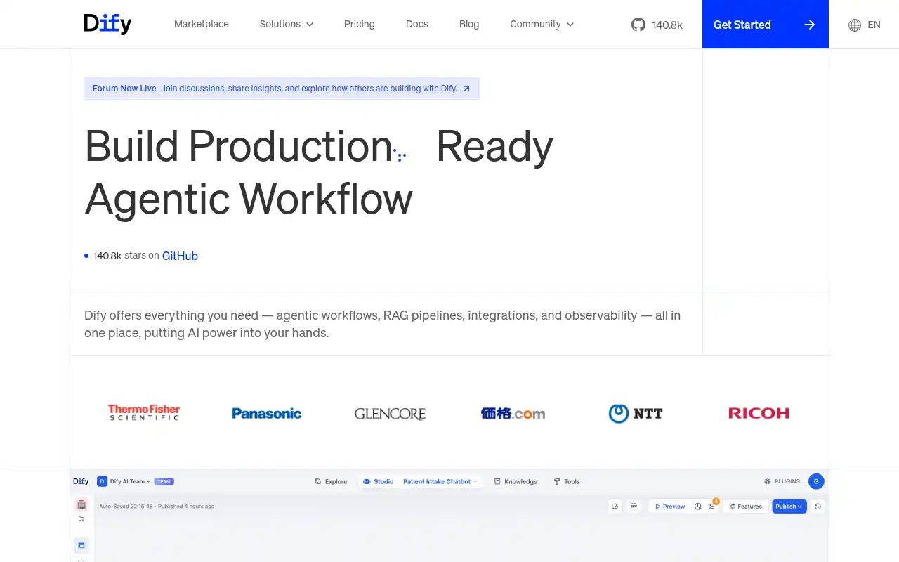 Dify Landing Page